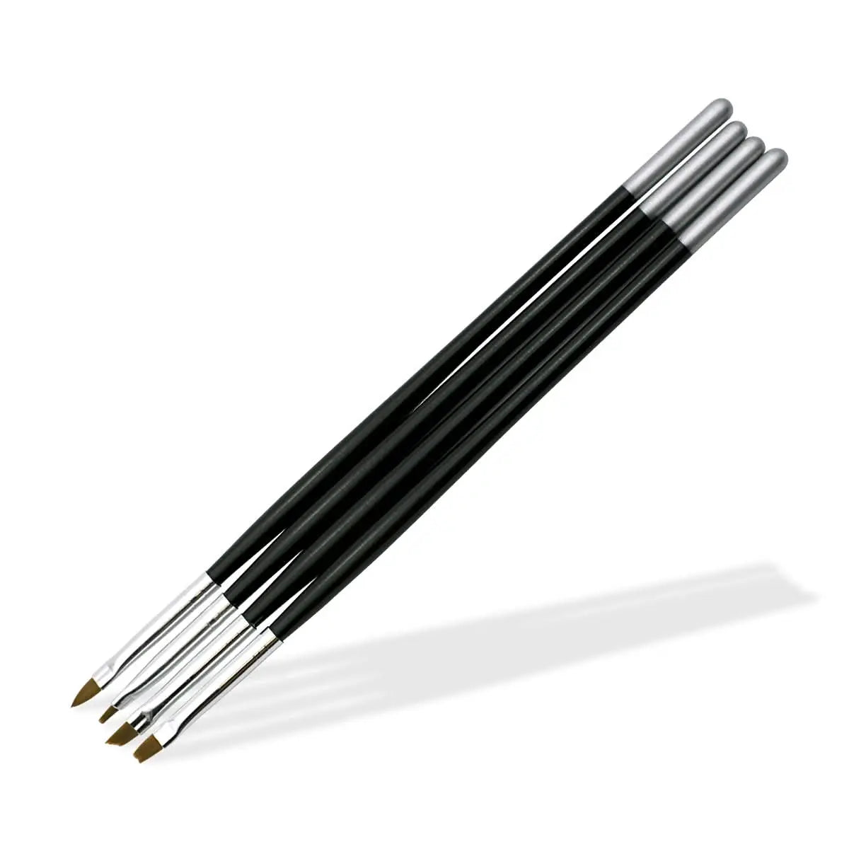 4 Pinceaux Gel Taille 3 Droit / Biseau / Langue de Chat - Taille 2 Droit OCIBEL