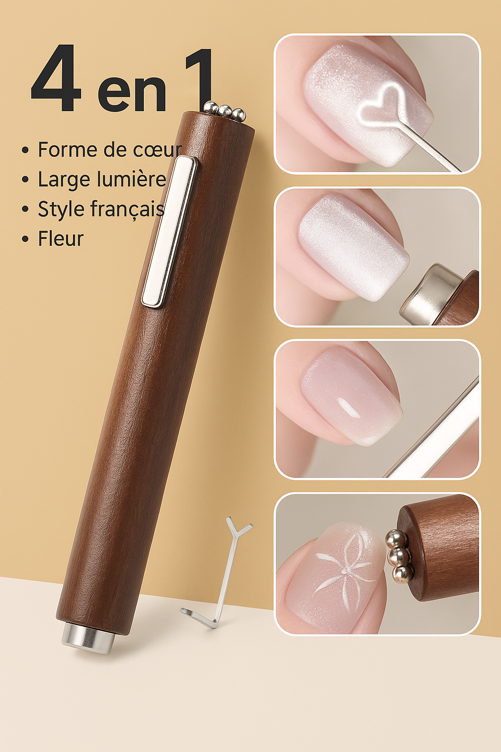 Aimant 4 en 1 effet œil de chat / Cat Eye – Accessoire Nail Art OCIBEL