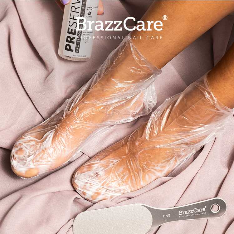 BrazzCare BalbCare Socks Chaussette Pédicure Brésilienne inclus 1 Lime et Bâtonnet OCIBEL