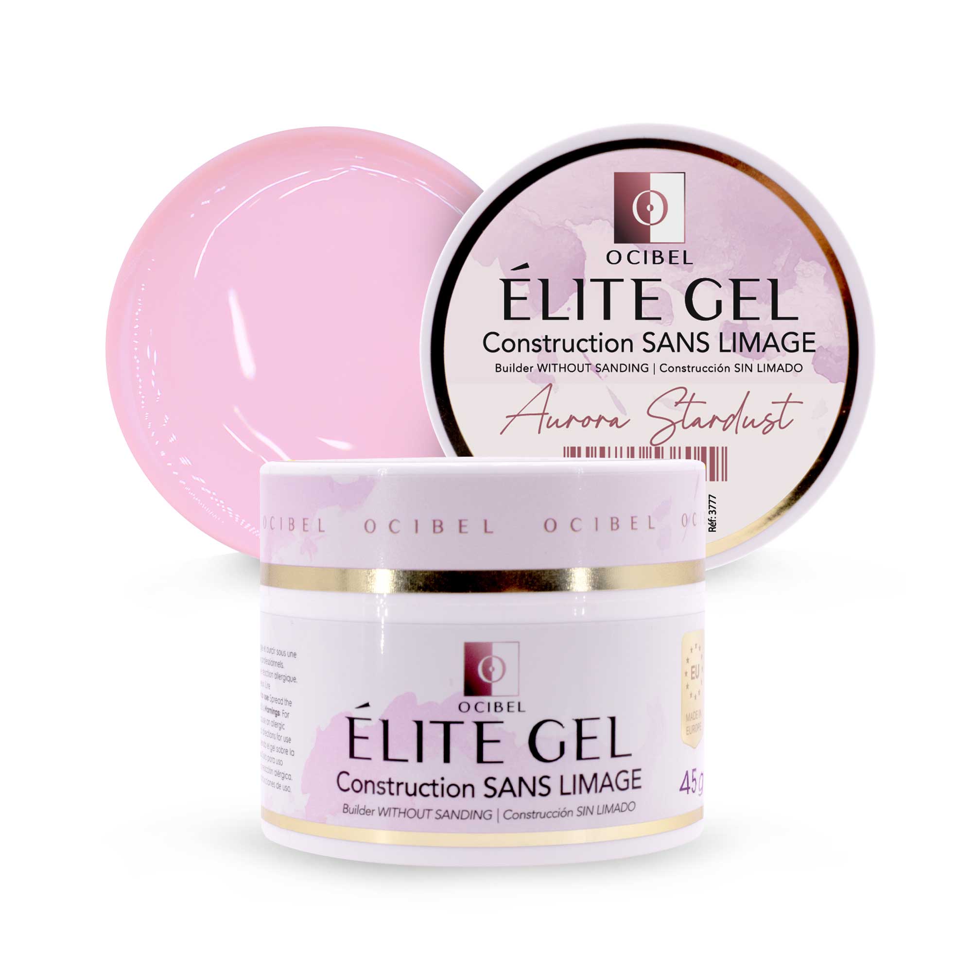 Élite - Gel Construction SANS LIMAGE 45g - Aurora Stardust OCIBEL