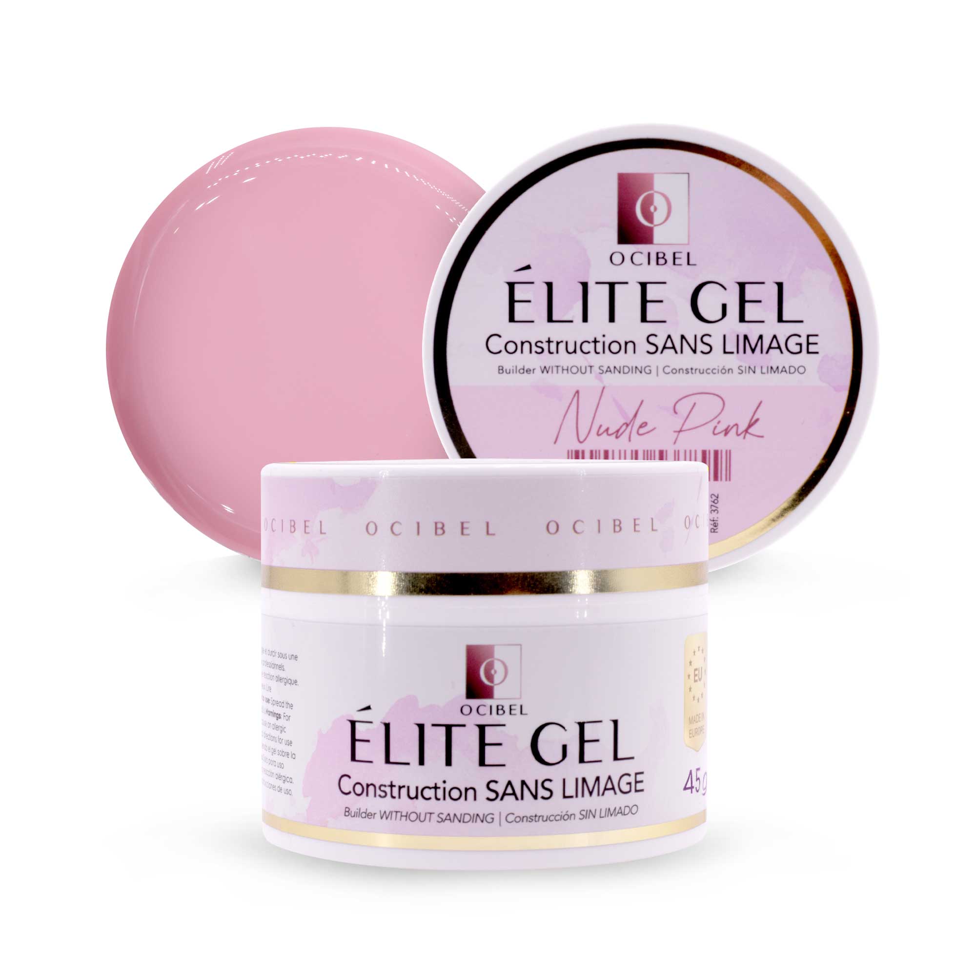 Élite Gel Construction SANS LIMAGE 45g - SANS TPO & HEMA - Nude Pink OCIBEL