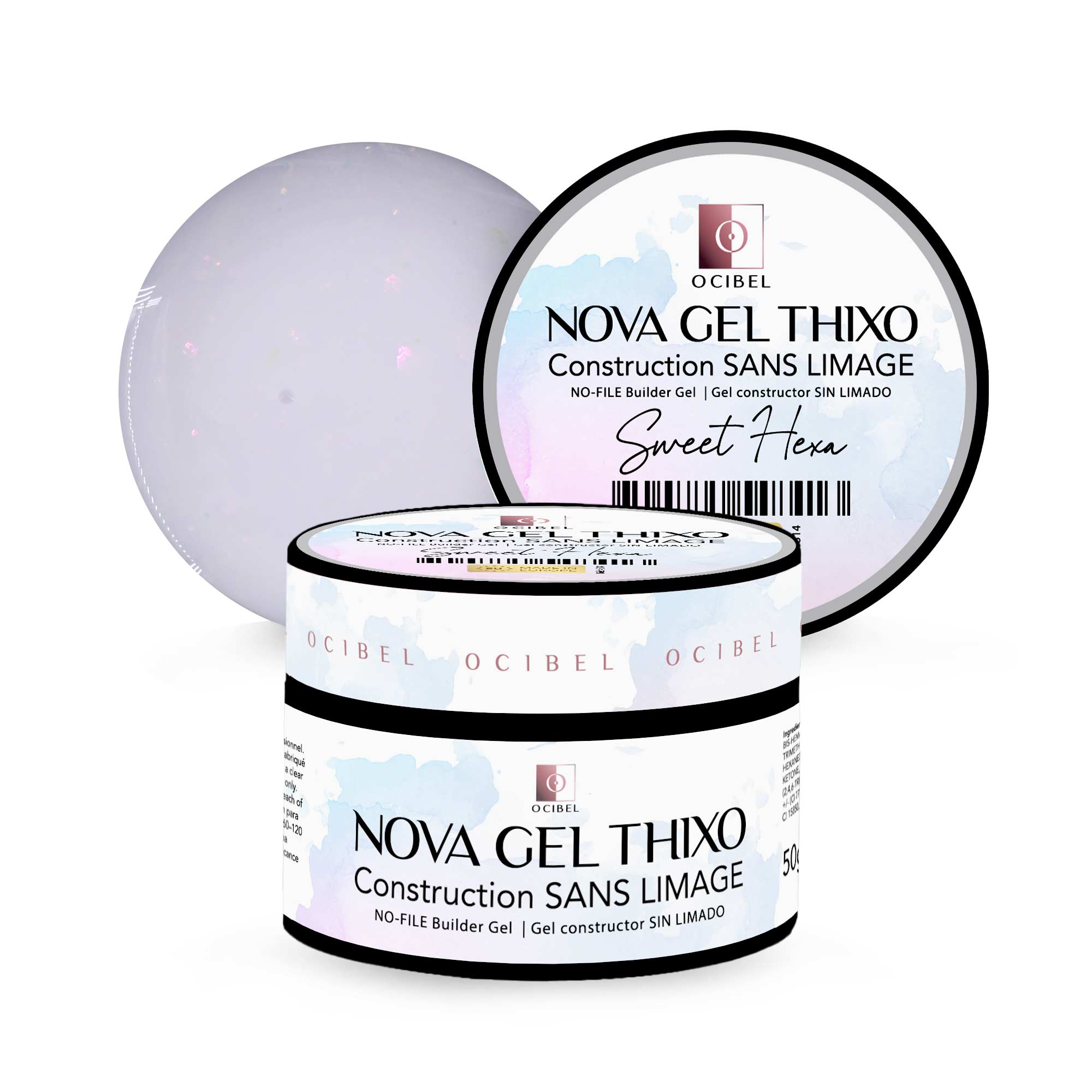 Gel de Construction Thixo SANS LIMAGE 50g - Sans TPO & HEMA - Sweet Hexa OCIBEL