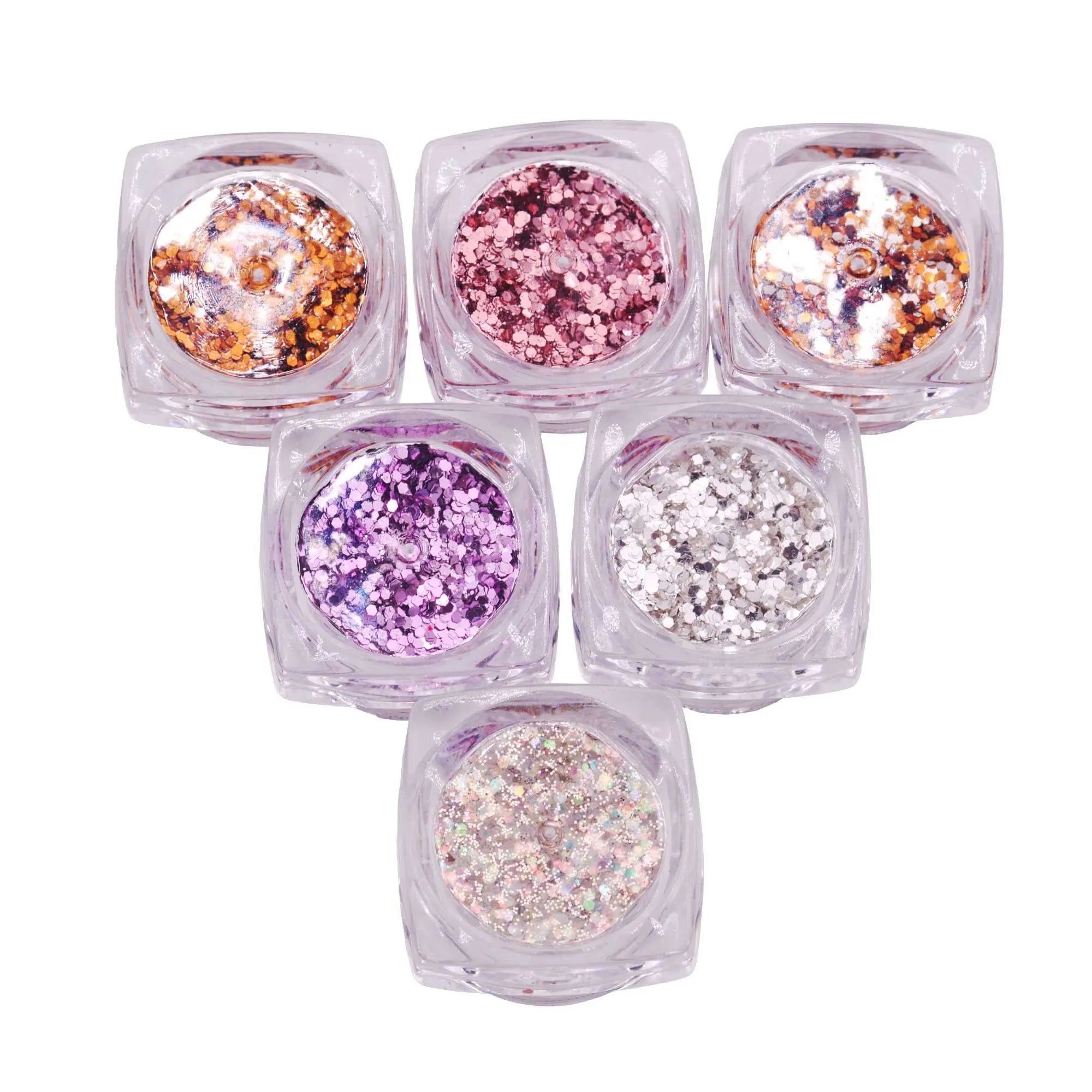 Lot de 6 Pots de Paillettes Glitter OCIBEL