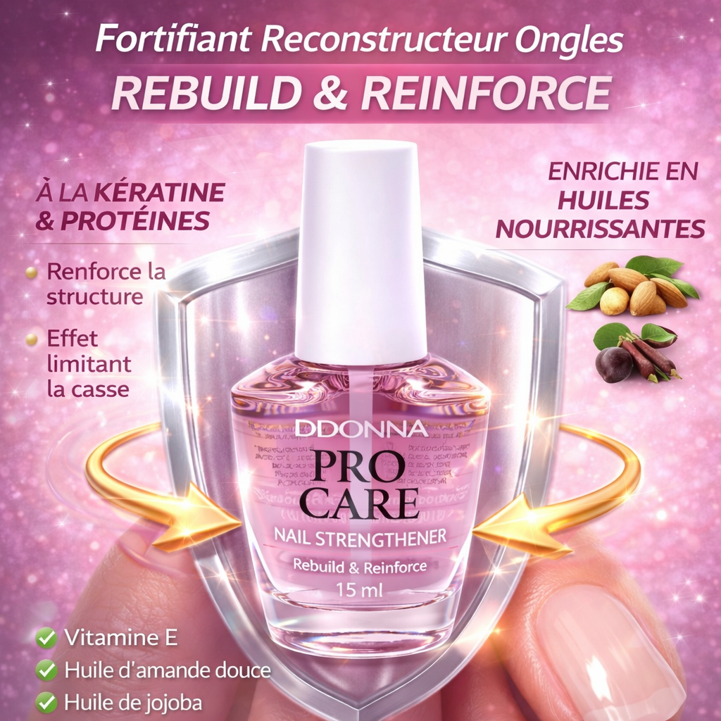 Nail Strengthener 15 ml Soin Reconstructeur Ongles – Rebuild & Reinforce Protective Armor – Fortifiant à la Kératine et Protéines – Anti-Casse Longue Tenue OCIBEL