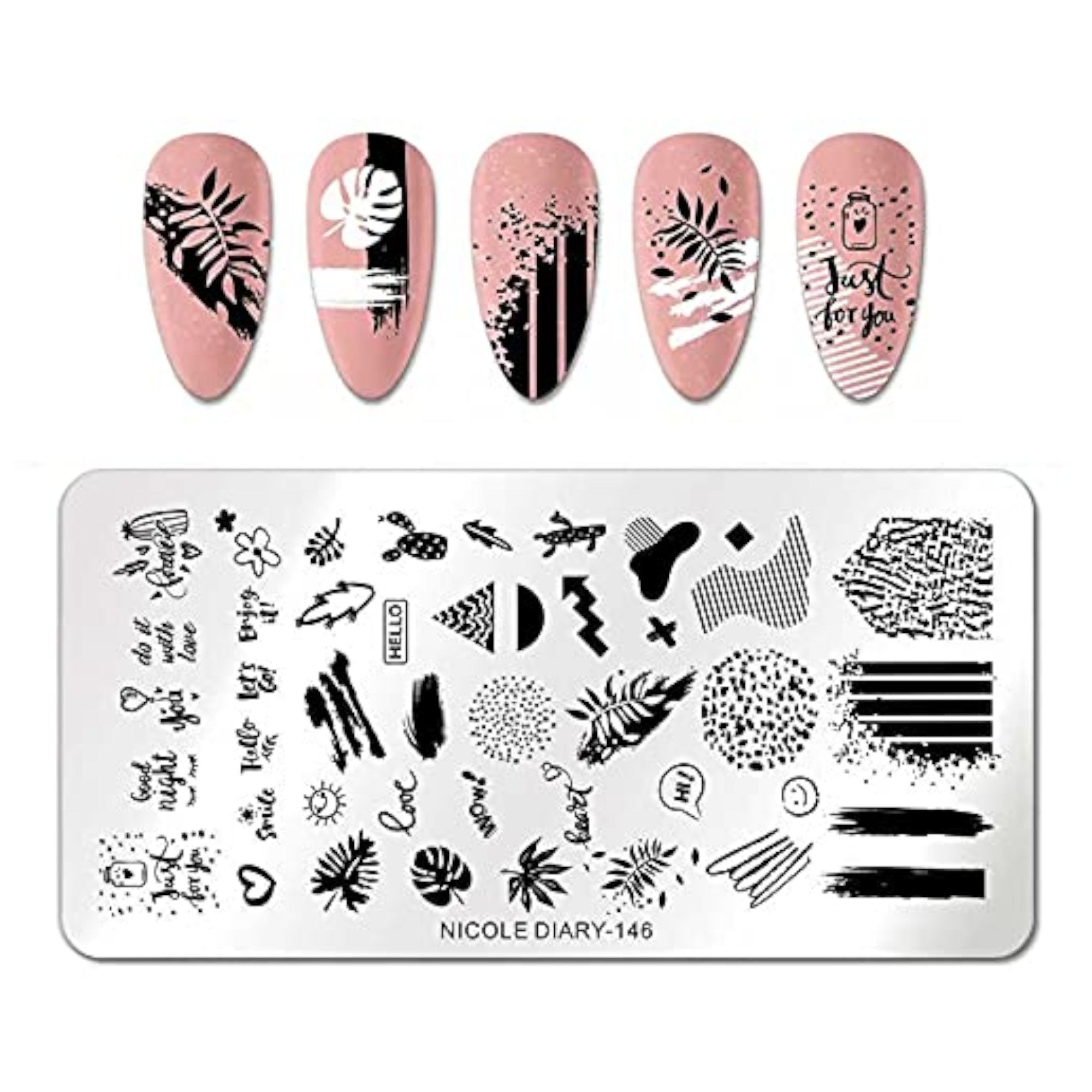 Plaque de Stamping pour Ongles Thème : Motif OCIBEL