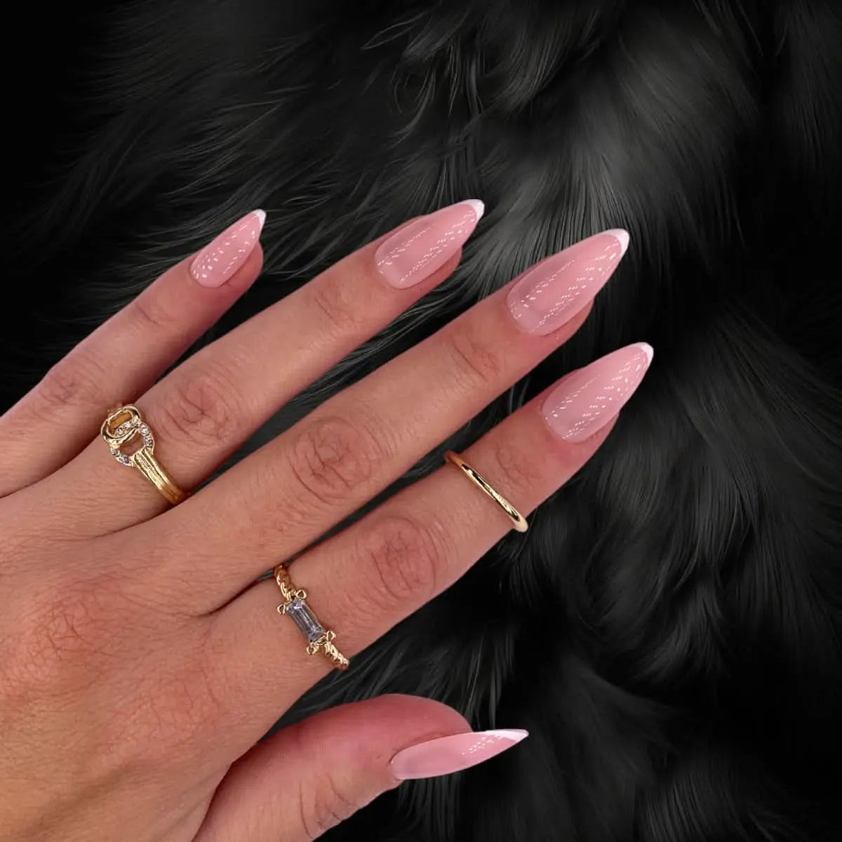 Press On Nails Faux Ongles Réutilisables - Medium Amande French OCIBEL