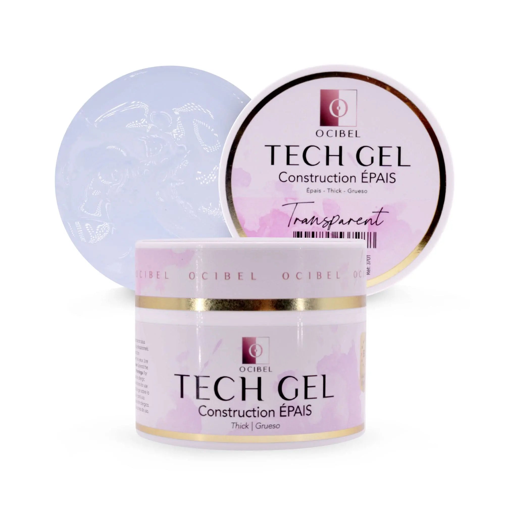 Tech Gel Construction EPAIS UV / LED 50 g - SANS HEMA - DI/HEMA- Transparent OCIBEL