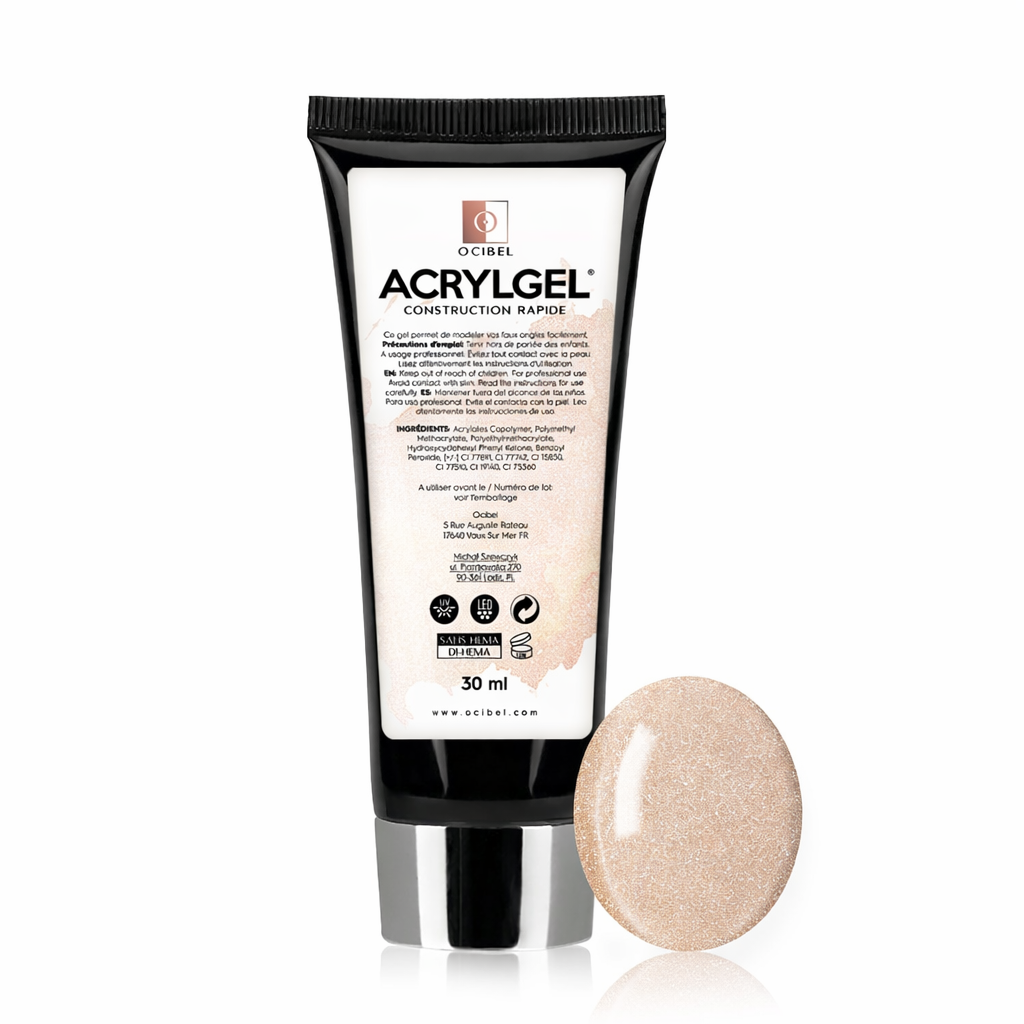 ✨ AcrylGel UV/LED 30g – Sans HEMA / DI-HEMA | Résultat Pro & Tenue Parfaite - Beige Goddess OCIBEL