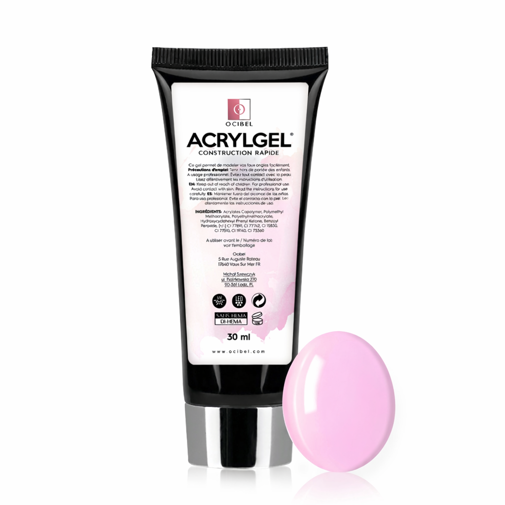✨ AcrylGel UV/LED 30g – Sans HEMA / DI-HEMA | Résultat Pro & Tenue Parfaite - Pink Lemonade OCIBEL