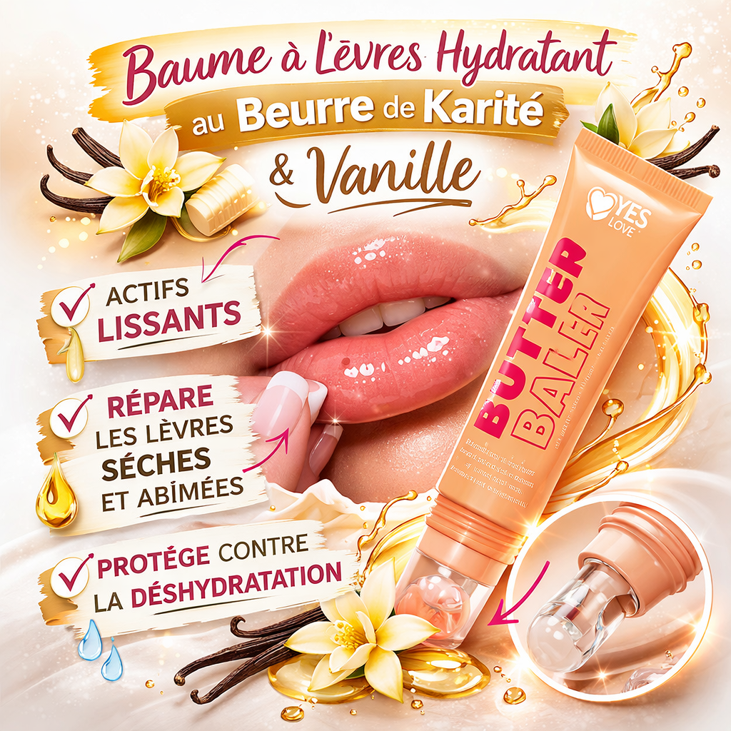 Butter Balm Vanille – Baume à Lèvres Hydratant au Beurre de Karité & Actifs Lissants OCIBEL