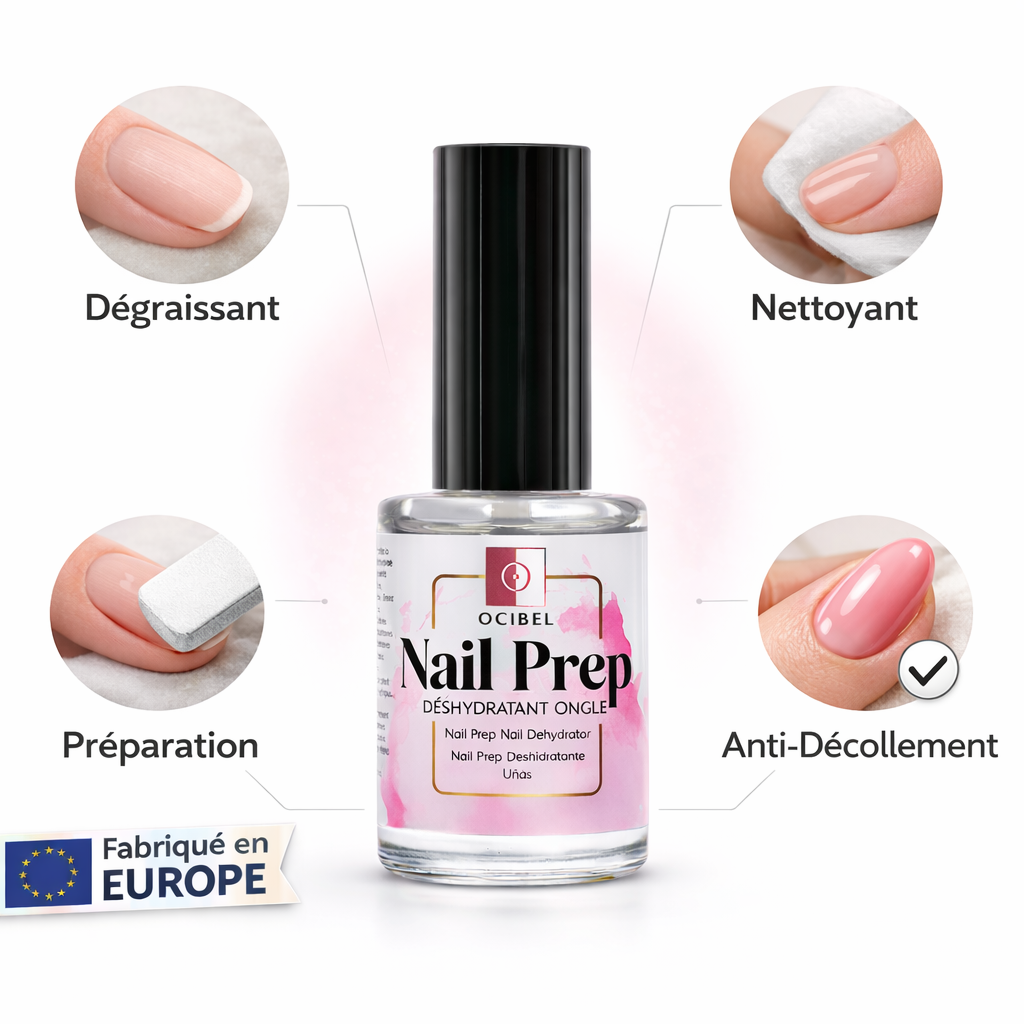 Déshydratant Ongles Nail Prep Dehydrator 11 ml – Préparation & Dégraissant OCIBEL