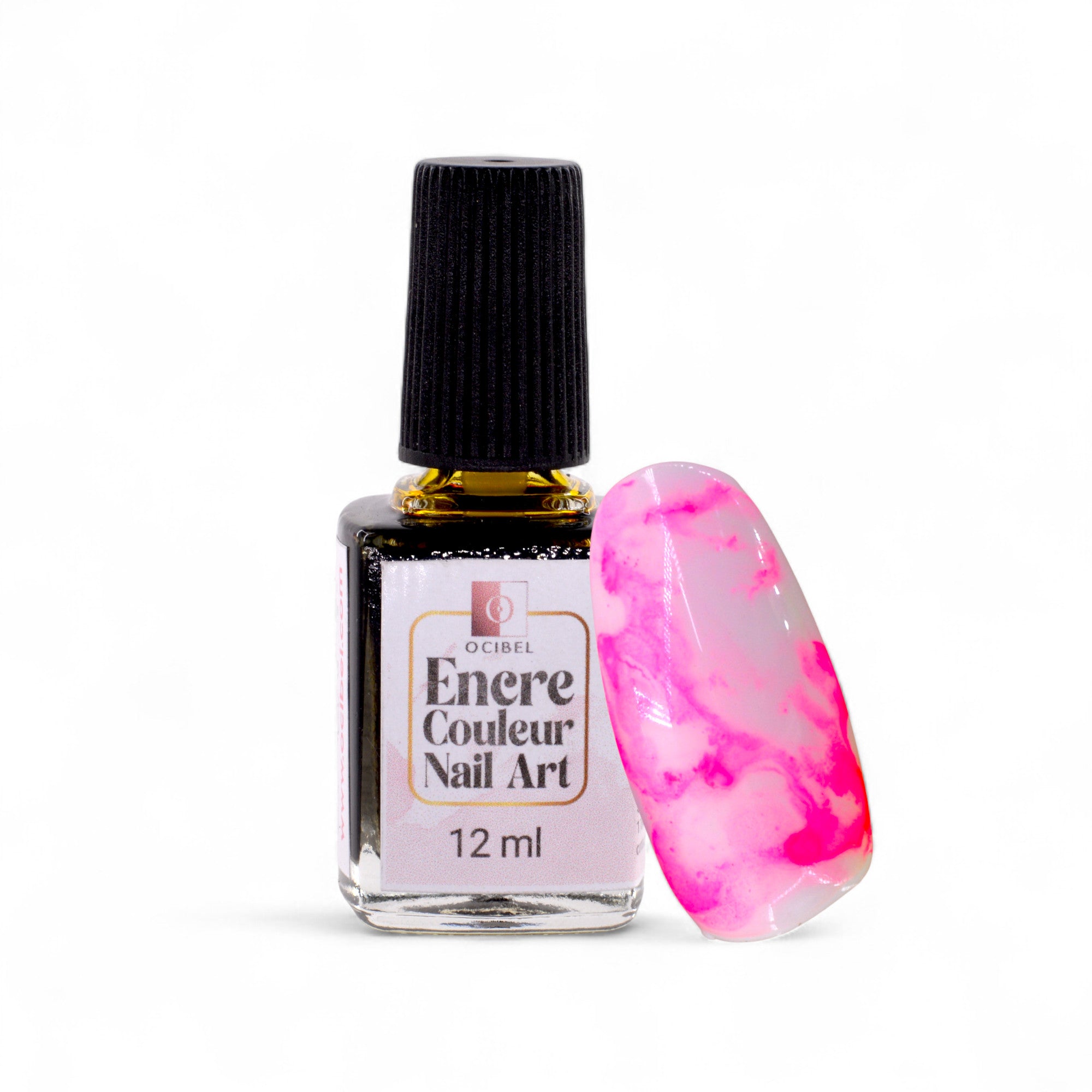 Encres Nail Art – Effets Marbrés & Créations Abstraites – Néon Rose 12 ml OCIBEL