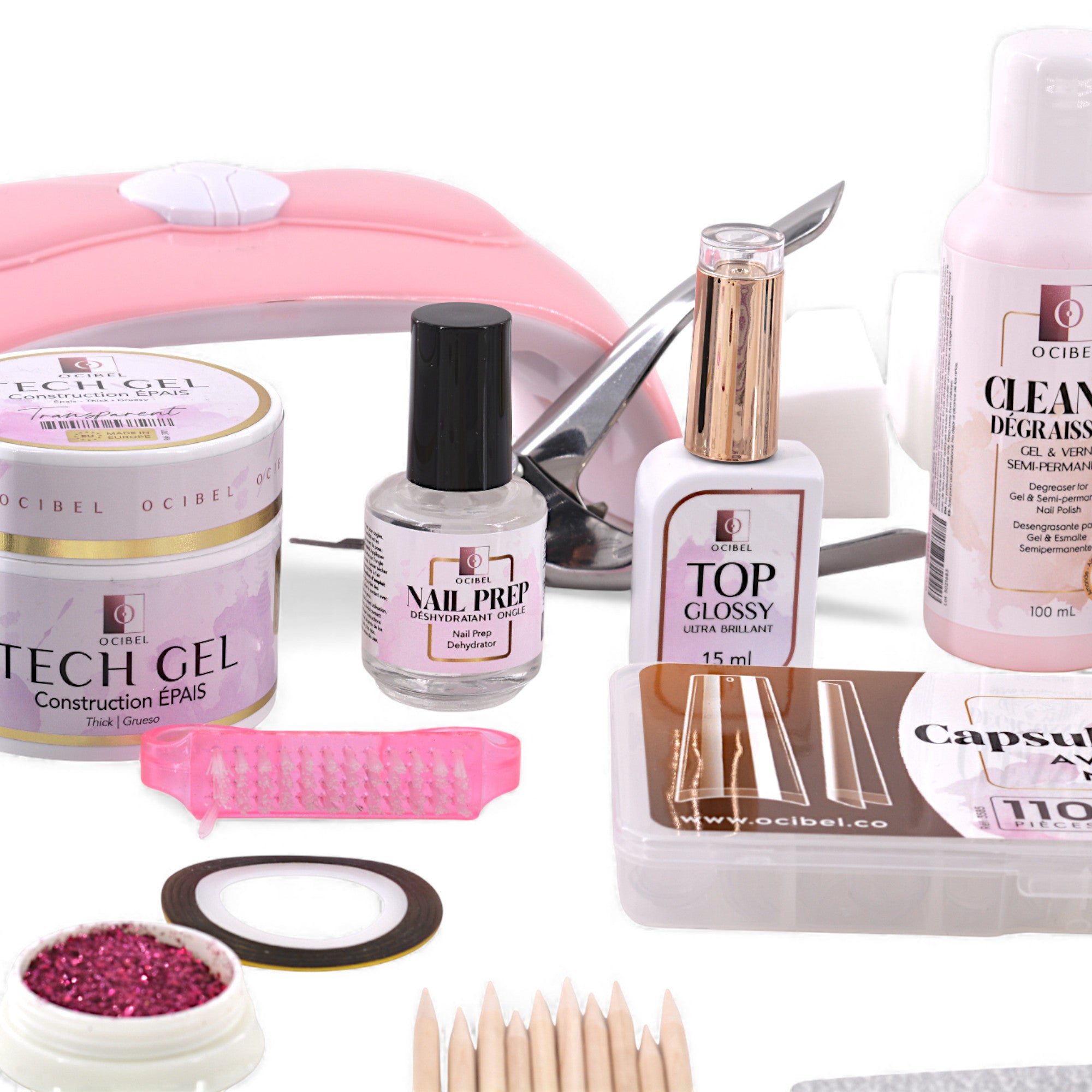 Kit Ongles Complet L’Essentiel Tech Gel OCIBEL – Pose Gel Professionnelle OCIBEL