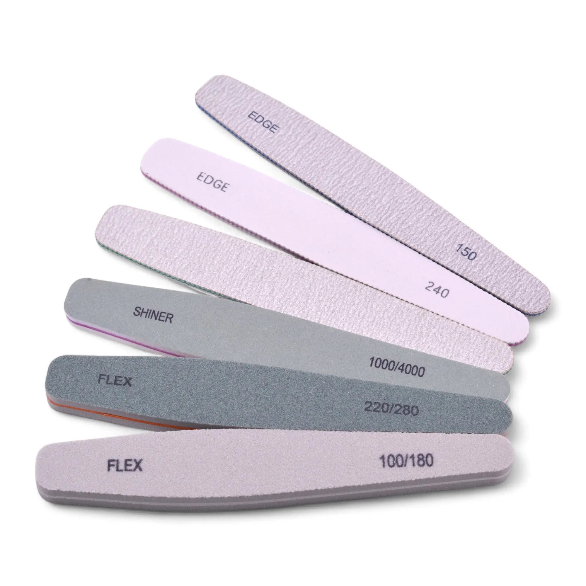 Lot de 6 Limes à ongles : 1 Ellipse Edge Flexible 100/180, 1 Ellipse OCIBEL