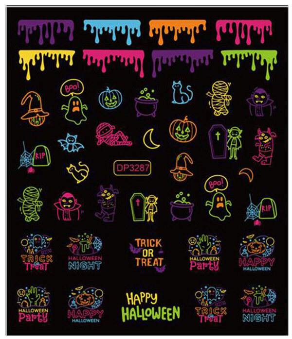 Planche Stickers Autocollant Halloween OCIBEL