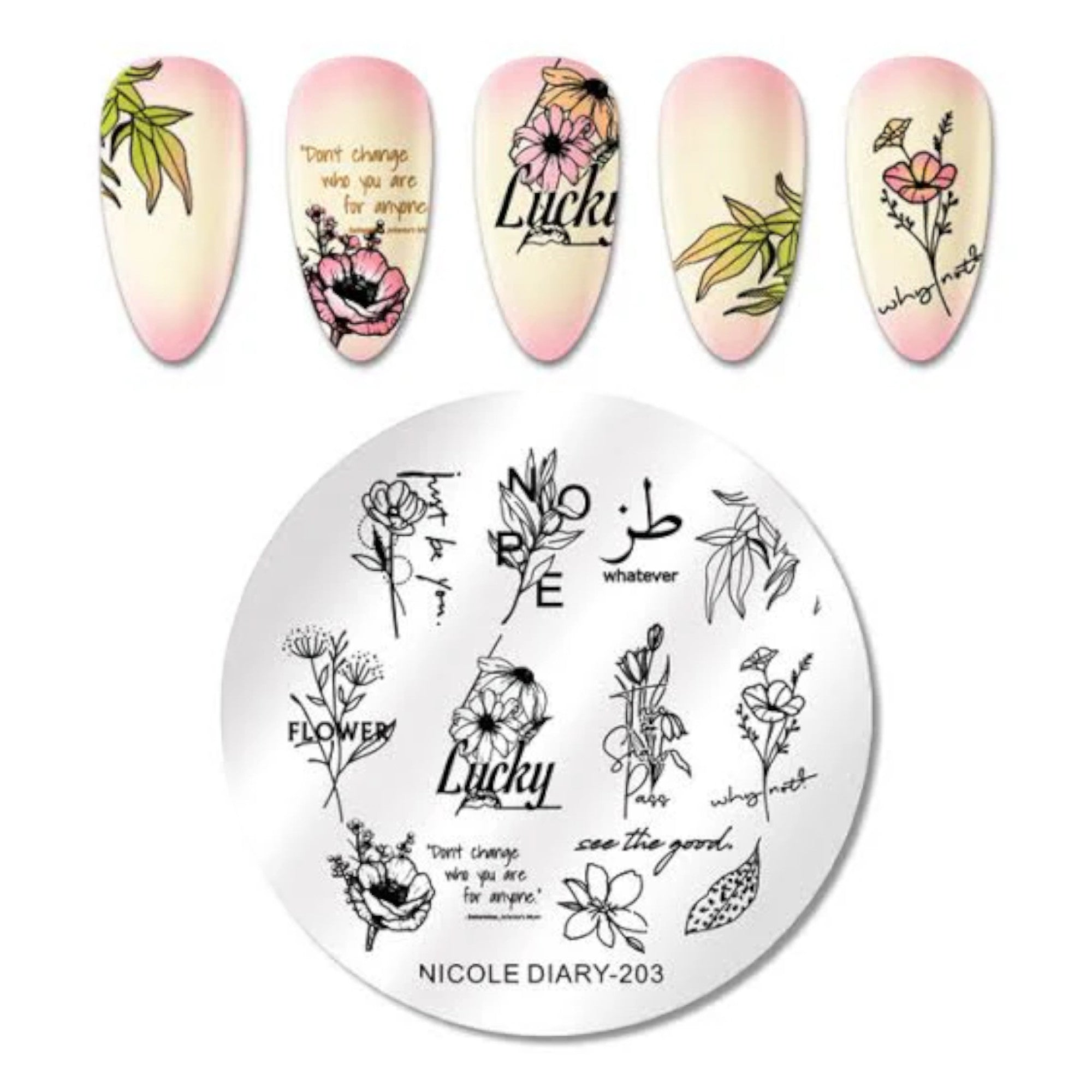 Plaque de Stamping pour Ongles Thème : Fleur OCIBEL