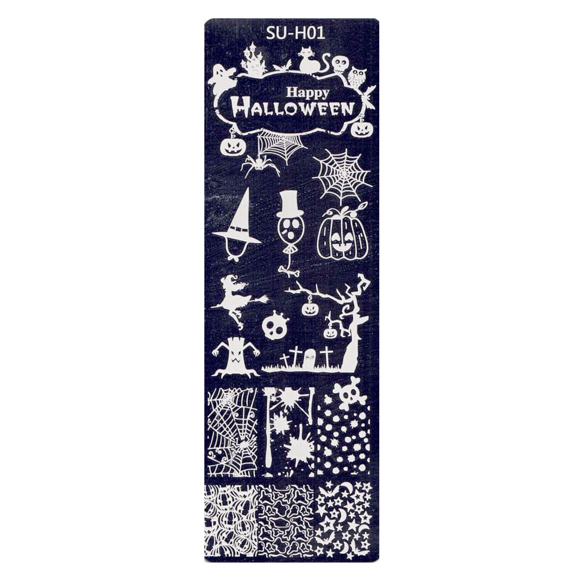 Plaque de Stamping pour Ongles Thème : Halloween OCIBEL