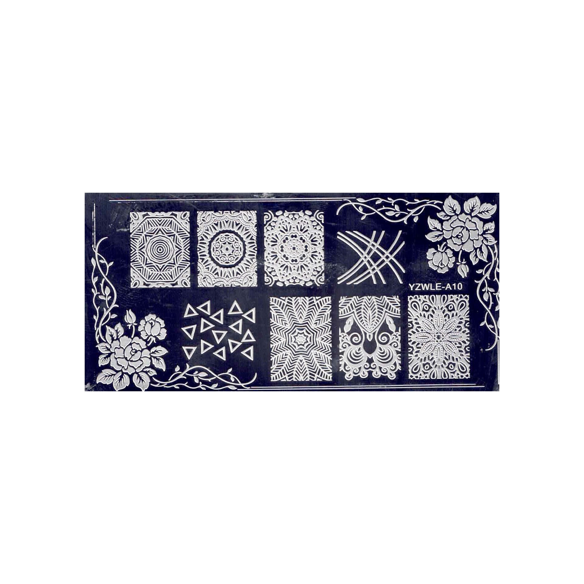 Plaque de Stamping pour Ongles Thème : Motif OCIBEL