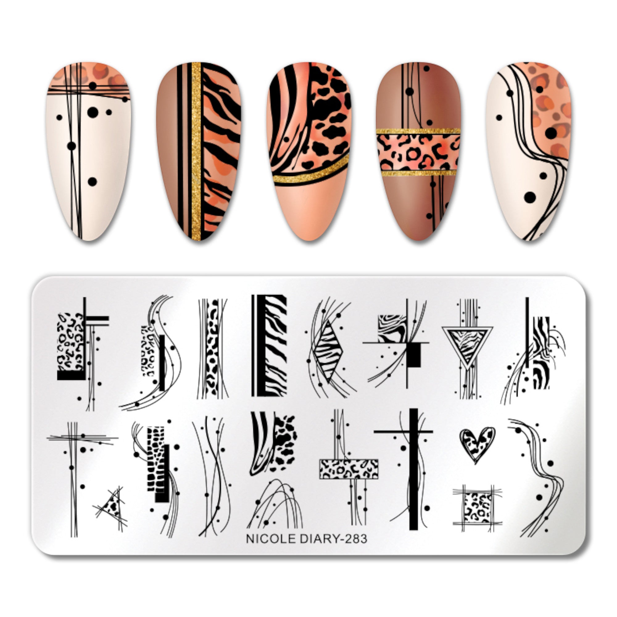 Plaque de Stamping pour Ongles Thème : Motif OCIBEL