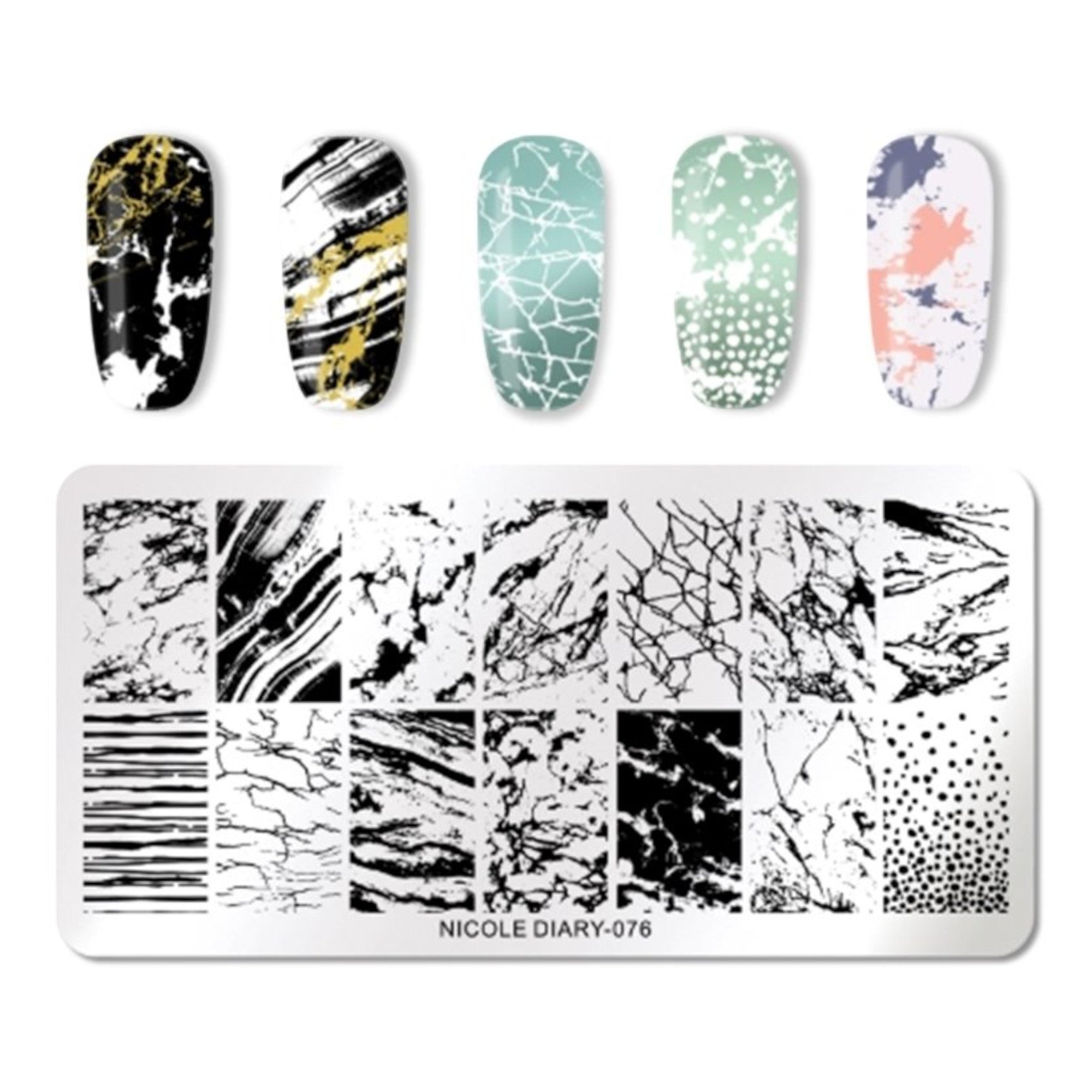 Plaque de Stamping pour Ongles Thème : Motif OCIBEL