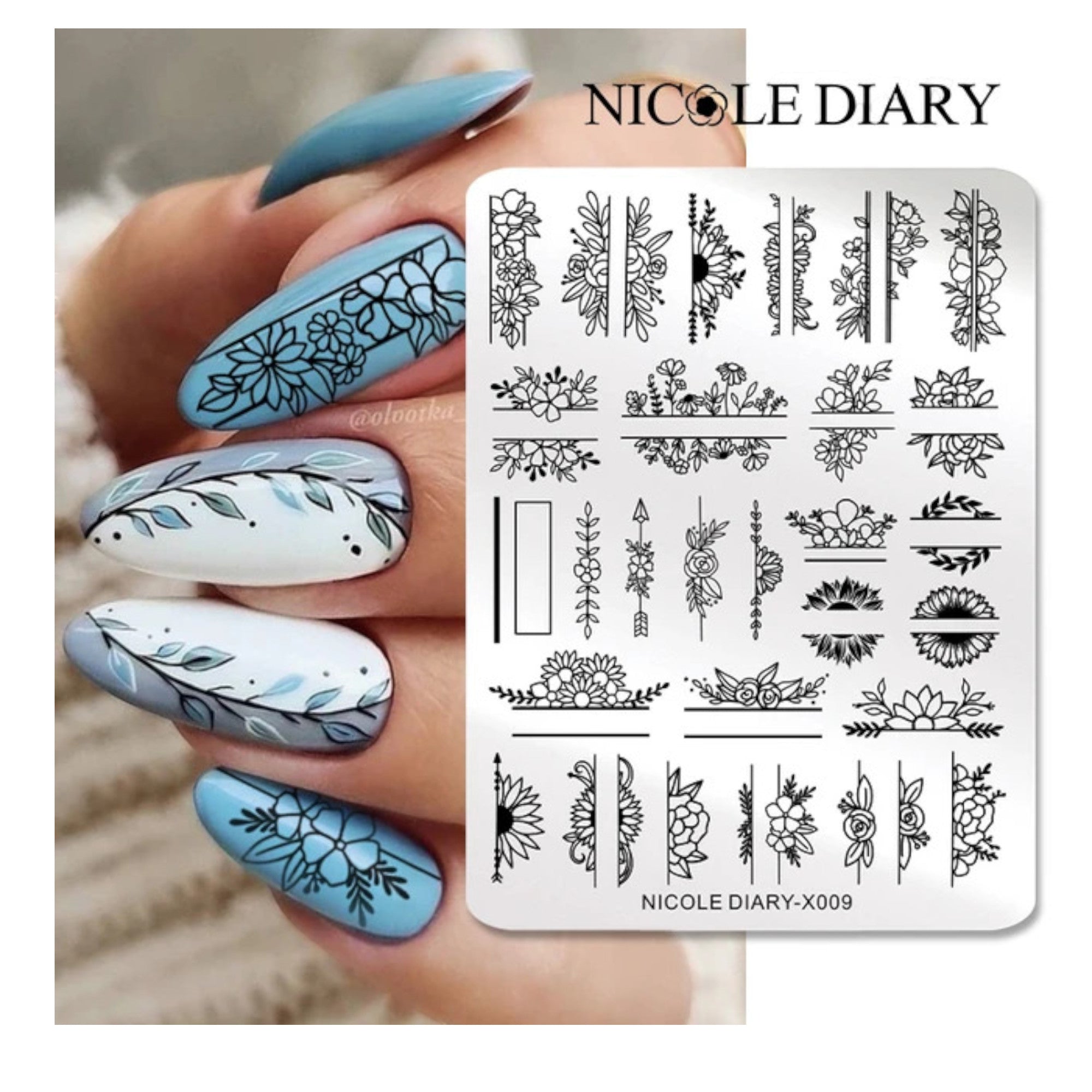 Plaque de Stamping pour Ongles Thème : Motif OCIBEL