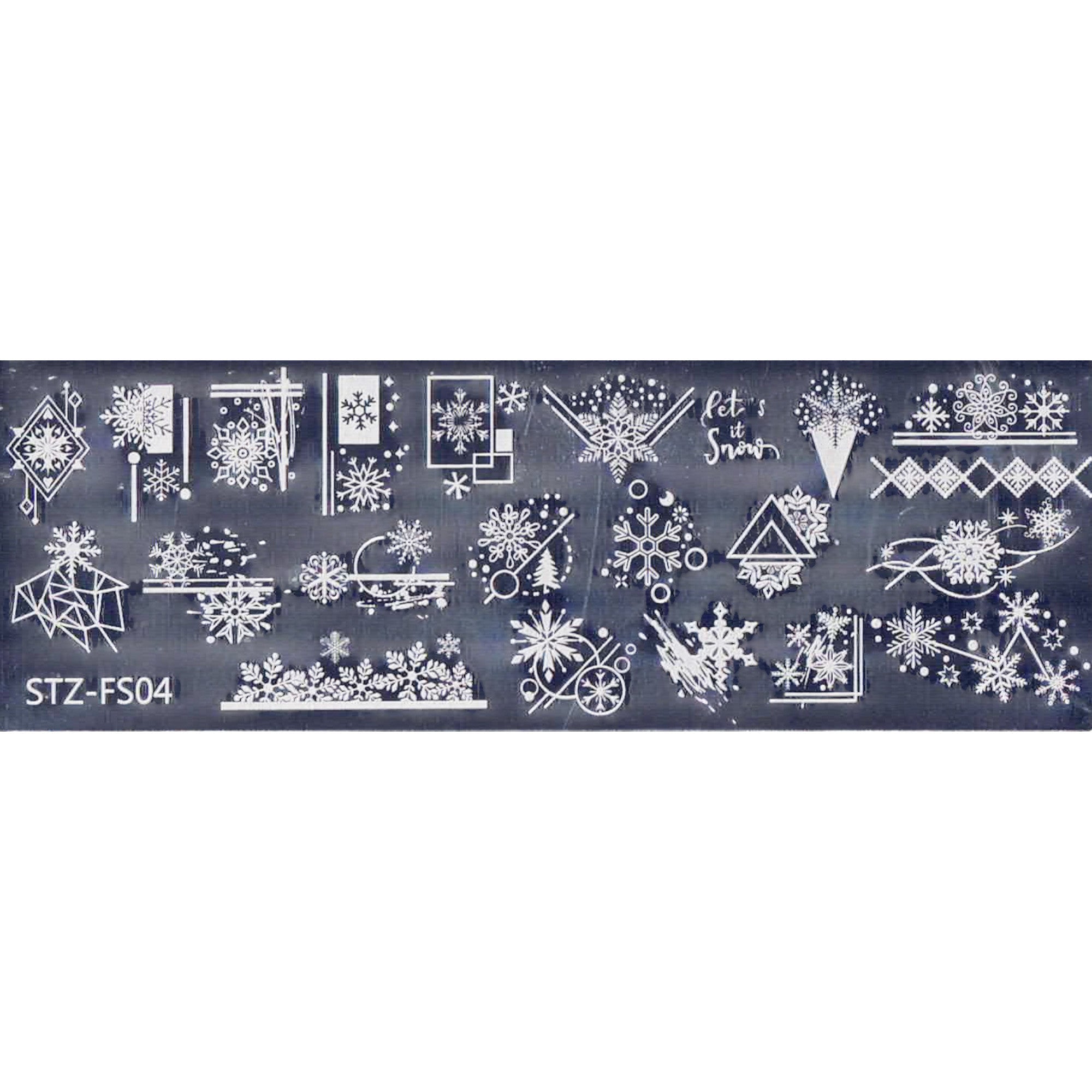 Plaque de Stamping pour Ongles Thème : Noël OCIBEL