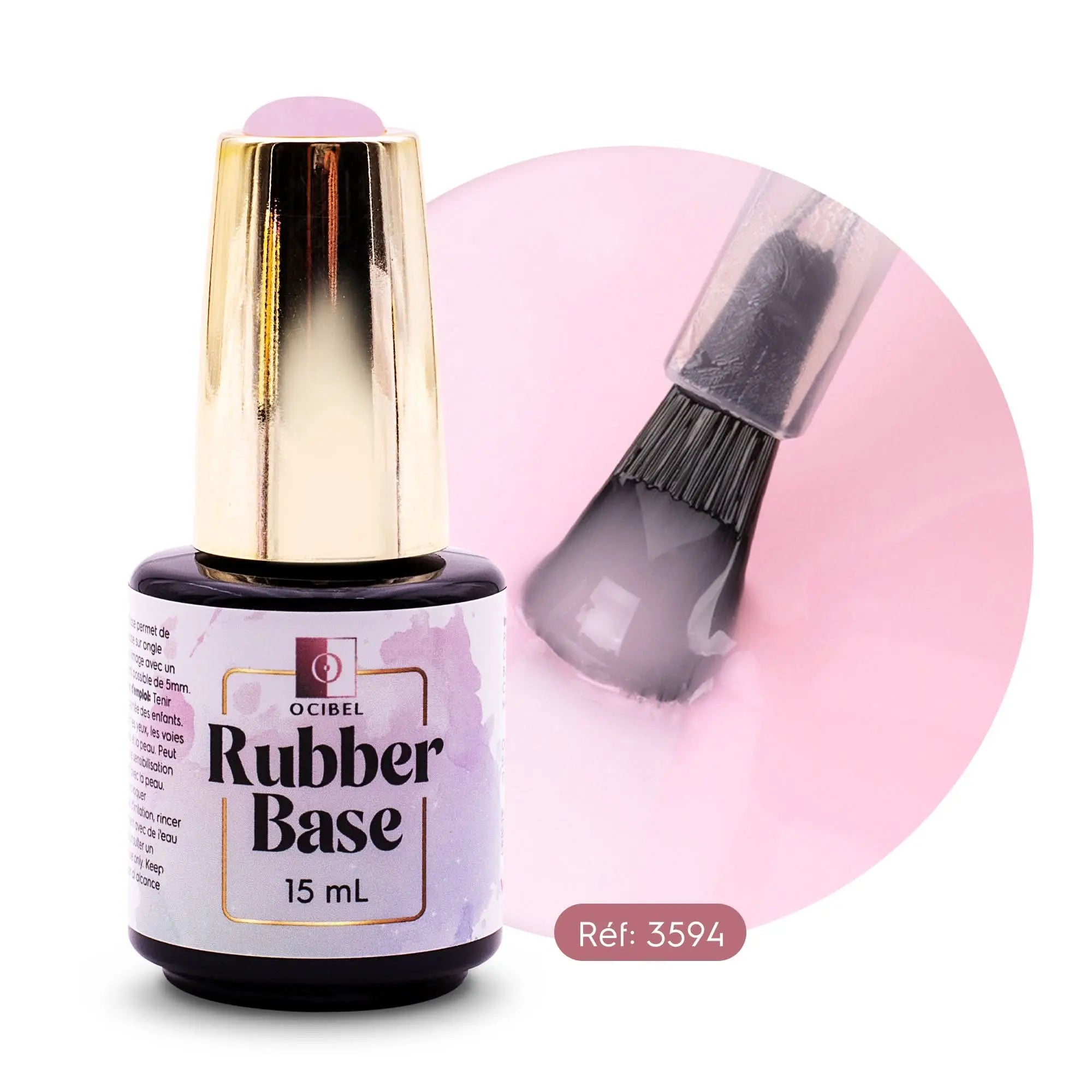 Rubber Base - Gummy Base UV / LED Nude 03 Sans HEMA / DI-HEMA - 15 ml OCIBEL