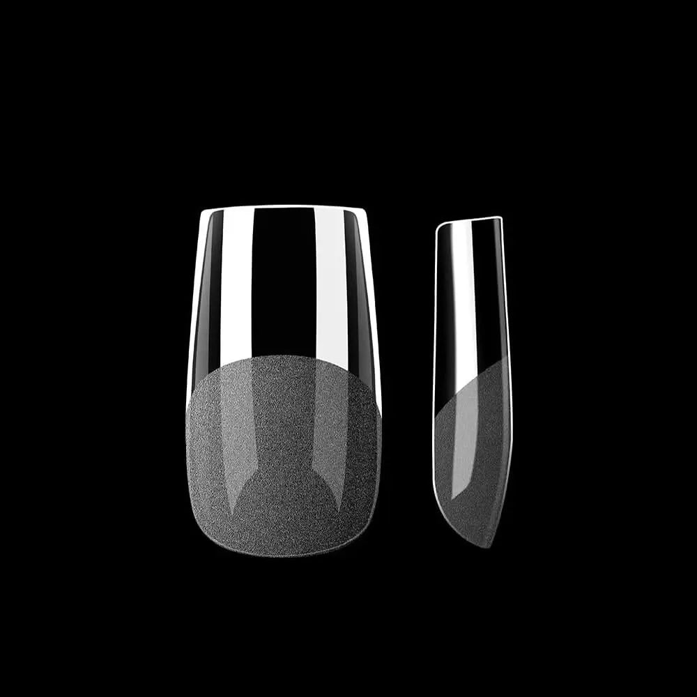 Soft Gel Nail Tips 504 Capsules Pose Américaine Demi-Mat Transparente 12 tailles - Medium Square Carré OCIBEL