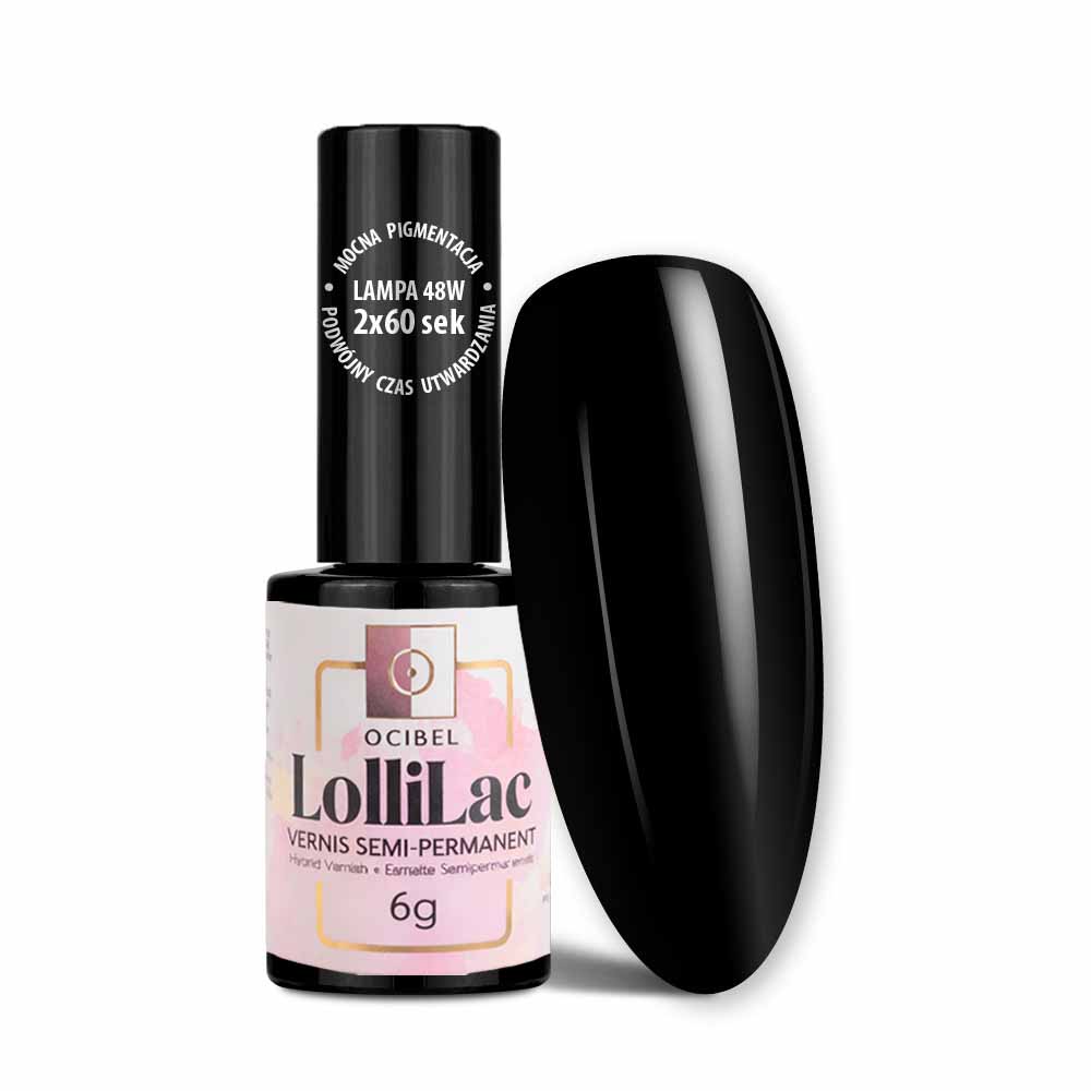 Vernis Semi Permanent UV / LED - Black Velvet 6g OCIBEL