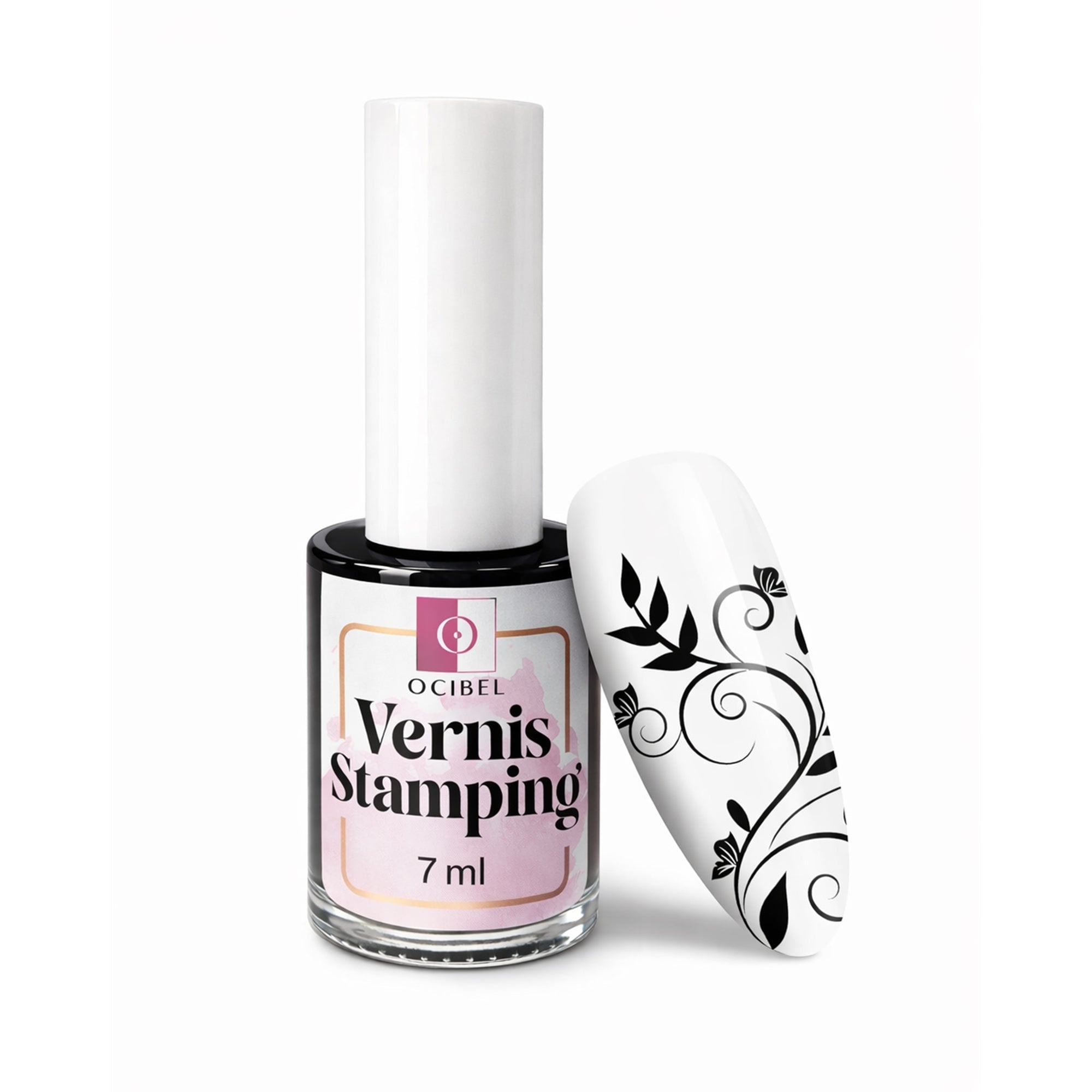 Vernis Stamping Noir – Pigmentation Intense – Nail Art Précis – 7 ml OCIBEL